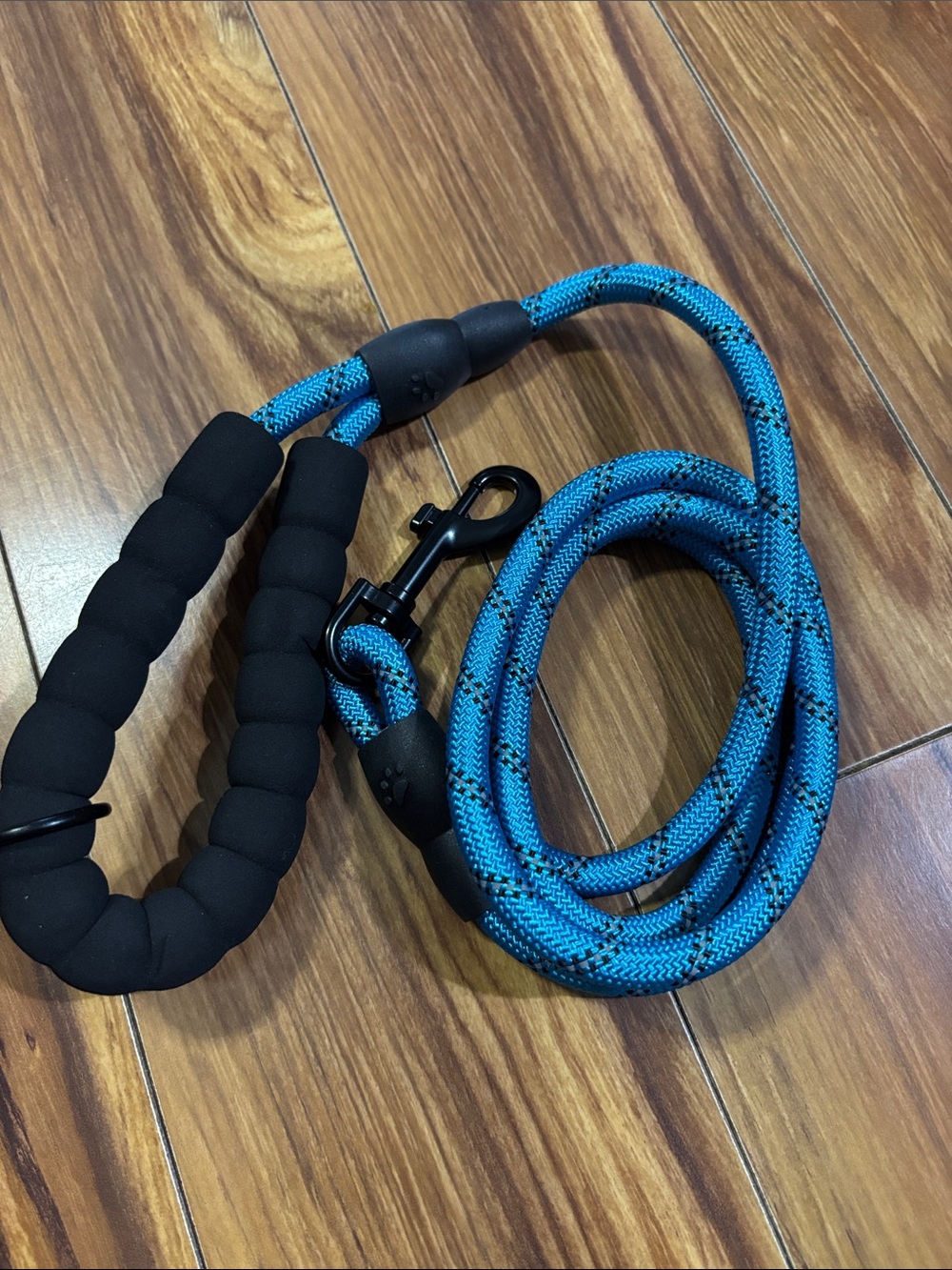 Blue braided dog leash, 61” long, NWOT.